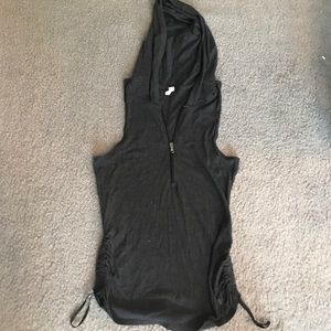 Grey under armour hooded tank